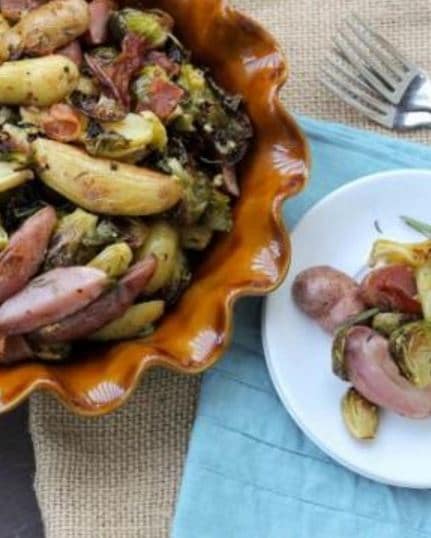 Beer roasted potato salad
