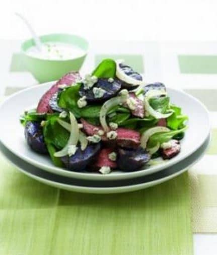 Blackened Blue Potato Salad